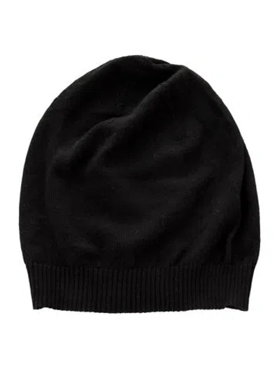 Pre-owned Rick Owens Virgin Wool Beanie In Black