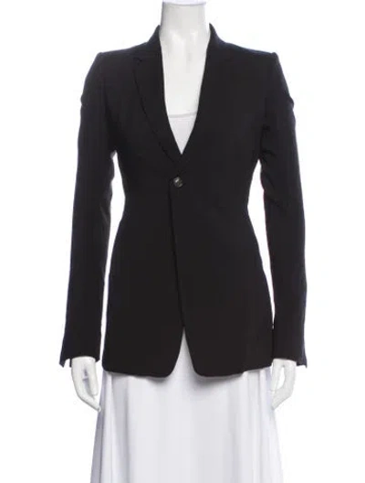 Pre-owned Rick Owens Virgin Wool Blazer In Black