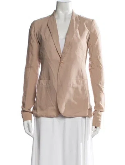 Pre-owned Rick Owens Virgin Wool Blazer In Neutral