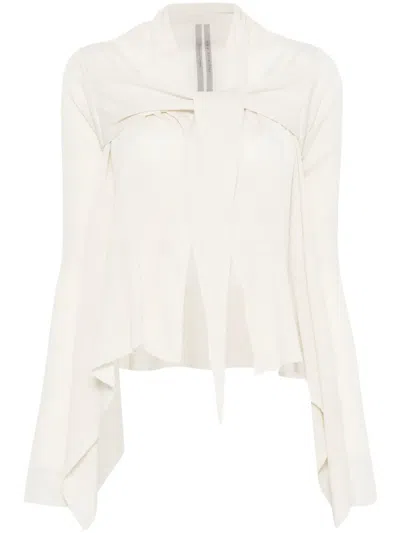 Rick Owens Virgin Wool Cardigan In Neutrals