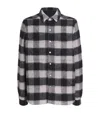 Rick Owens Virgin Wool Check Overshirt In Black