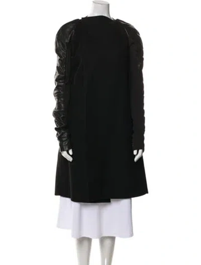 Pre-owned Rick Owens Virgin Wool Coat In Black