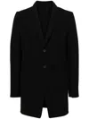 Rick Owens Virgin-wool Coat In Black