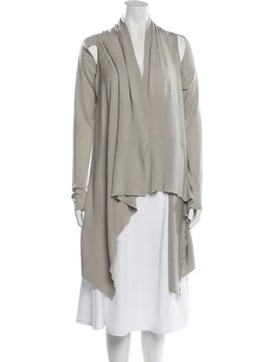 Pre-owned Rick Owens Virgin Wool Cowl Neck Sweater In Neutral