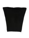 Rick Owens Virgin Wool Cowl Scarf In Black
