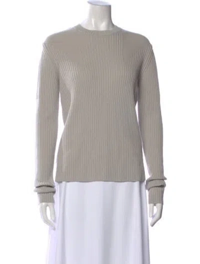 Pre-owned Rick Owens Virgin Wool Crew Neck Sweater In Gray