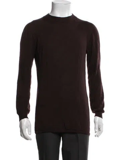 Pre-owned Rick Owens Virgin Wool Crew Neck T-shirt In Black