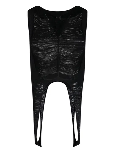 RICK OWENS VIRGIN WOOL CROP TOP