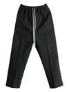 Rick Owens Virgin Wool Cropped Trousers In Black