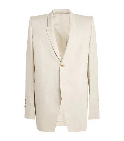 Rick Owens Virgin Wool Dirt Blazer In Ivory