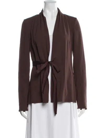 Pre-owned Rick Owens Virgin Wool Evening Jacket In Brown