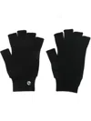 Rick Owens Fingerless Cashmere Gloves In Black