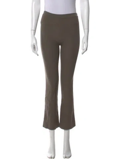 Pre-owned Rick Owens Virgin Wool Flared Pants In Brown