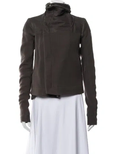 Pre-owned Rick Owens Virgin Wool Jacket In Brown