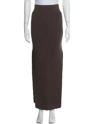 Pre-owned Rick Owens Virgin Wool Long Skirt W/ Tags In Gray