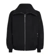 Rick Owens High Collar Jacket With Ribbed Cuffs And Hem In Black
