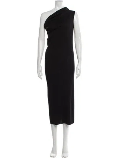 Pre-owned Rick Owens Virgin Wool Midi Length Dress In Blue