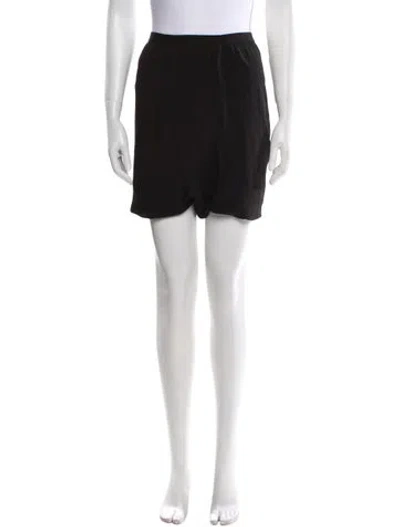 Pre-owned Rick Owens Virgin Wool Mini Shorts In Black
