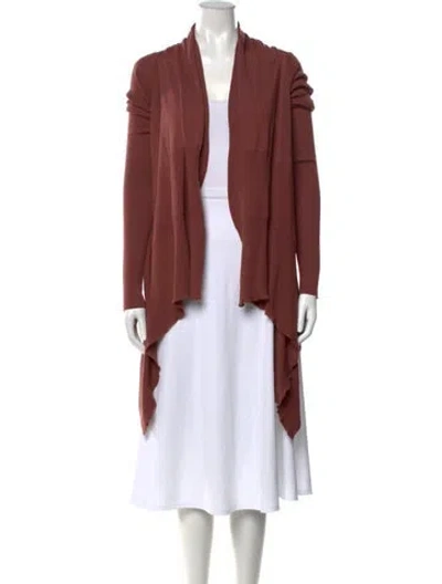 Pre-owned Rick Owens Virgin Wool Open Front Sweater In Brown