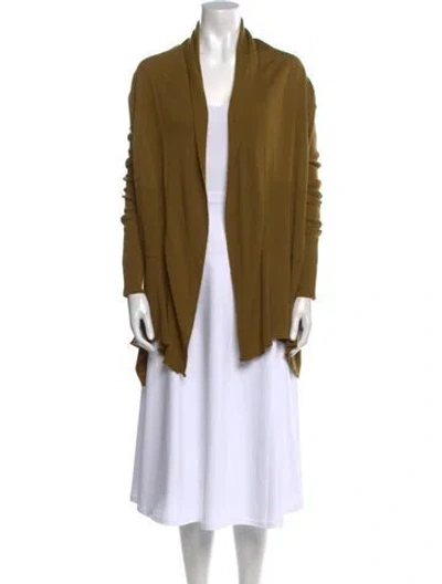 Pre-owned Rick Owens Virgin Wool Open Front Sweater In Neutral