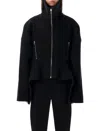 Rick Owens Black Wool Draculimo Structured Jacket In Black