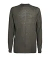 Rick Owens Virgin Wool Oversized Level Sweater In Green