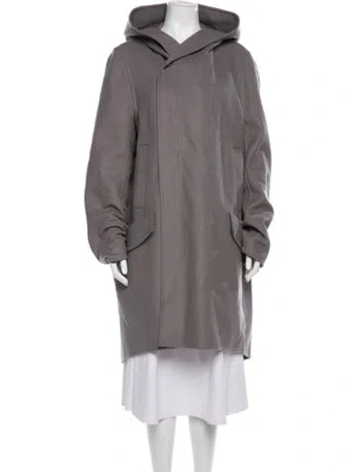 Pre-owned Rick Owens Virgin Wool Parka W/ Tags In Gray