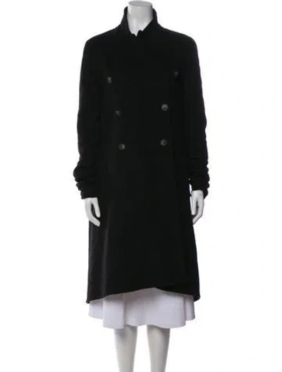 Pre-owned Rick Owens Virgin Wool Peacoat In Multi