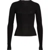 Rick Owens Virgin Wool Rib Sweater In Black
