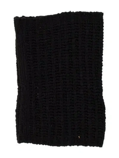 Pre-owned Rick Owens Virgin Wool Scarf In Black