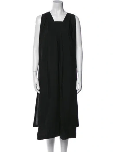 Pre-owned Rick Owens Virgin Wool Scoop Neck Jumpsuit In Black
