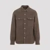 Rick Owens Press-stud Felted Shirt Jacket In Fawn