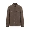 Rick Owens Press-stud Felted Shirt Jacket In Grey