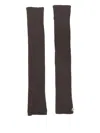 Rick Owens Virgin Wool Sleeves In Brown