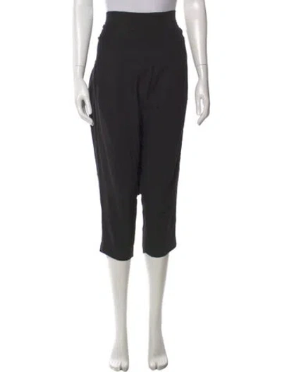 Pre-owned Rick Owens Virgin Wool Straight Leg Pants In Black