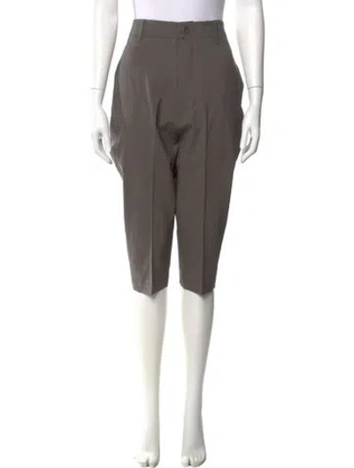 Pre-owned Rick Owens Virgin Wool Straight Leg Pants In Neutral