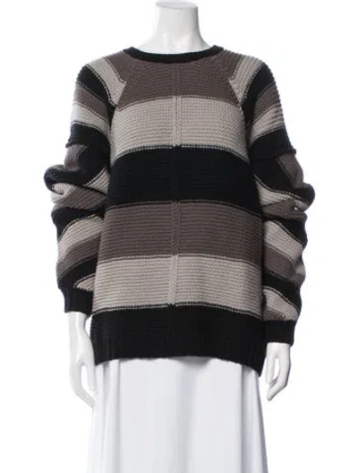 Pre-owned Rick Owens Virgin Wool Striped Sweater In Multi