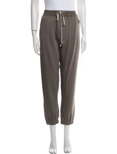 Pre-owned Rick Owens Virgin Wool Studded Accents Sweatpants In Neutral