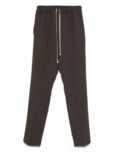 Rick Owens Virgin Wool Track Pants In Black