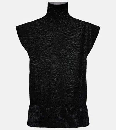 Rick Owens Virgin Wool Turtleneck Jumper In Black