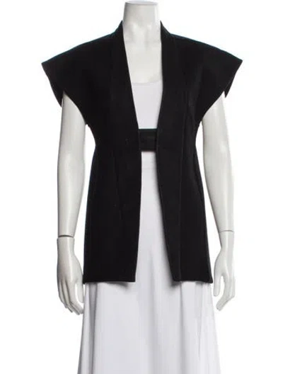 Pre-owned Rick Owens Virgin Wool Vest In Black