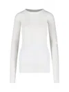 Rick Owens Viscose And Silk T-shirt In White