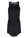 Rick Owens Viscose And Silk Tank Top In Black