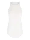 Rick Owens Viscose And Silk Tank Top In White