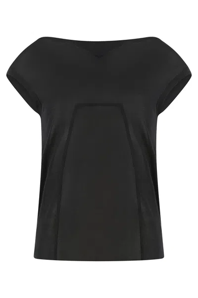 Rick Owens Viscose Blend T-shirt In Black