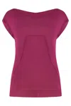 Rick Owens Viscose Blend T-shirt In Fuchsia