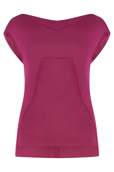 Rick Owens Viscose Blend T-shirt In Pink