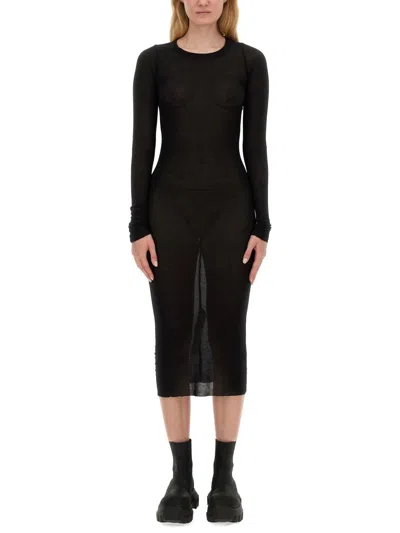 Rick Owens Viscose Dress In Black
