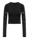Rick Owens Viscose Sweater With Ribbed Workmanship In Black