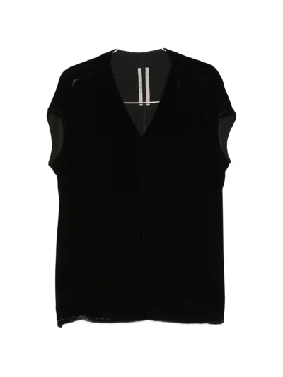 Rick Owens V-neck Blouse In Black